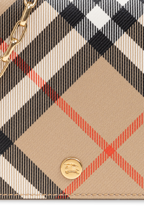 【関税＆送料込み】Burberry Eve Wallet On Chain Bin Wallet On Chain - Burberry - Synthetic Leather - Black